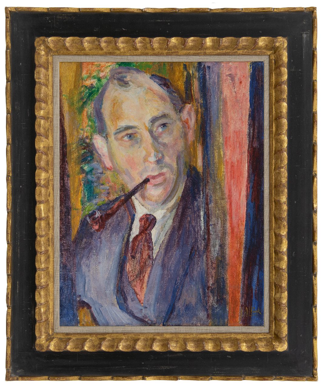 Altink J.  | Jan Altink, Zelfportret, olieverf op doek 54,4 x 42,1 cm, gesigneerd rechtsonder en te dateren ca. 1925