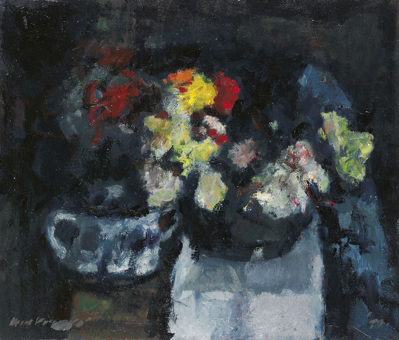 Verwey K.  | Kees Verwey | Paintings offered for sale | Flower still life, oil on canvas 60.2 x 70.5 cm, signed l.l