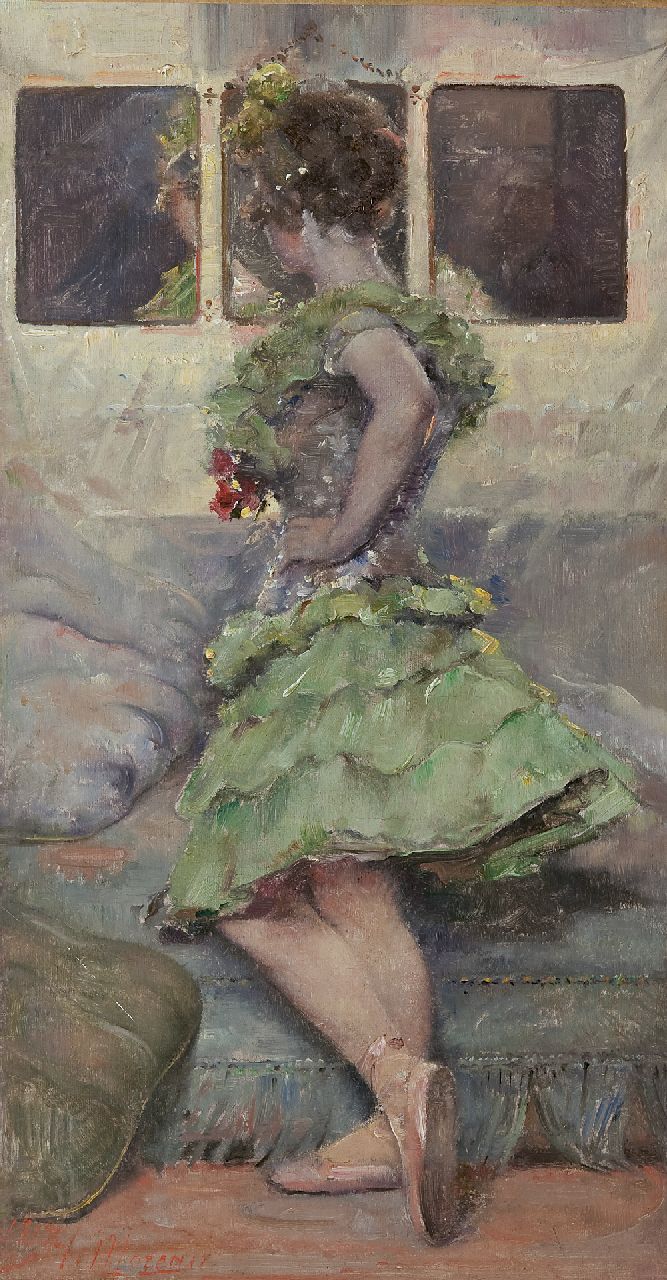 Henry Moreau | The dancer, oil on canvas, 49.3 x 26.9 cm, signed l.l. and dated 1919