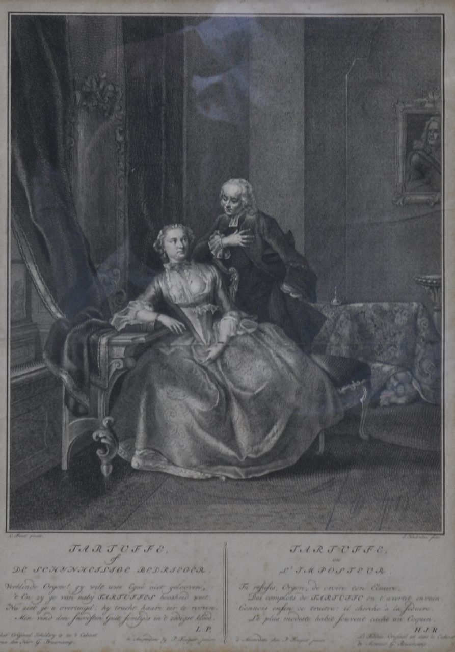 Houbraken J.  | Jacobus 'Jacob' Houbraken, Tartuffe, gravure op papier 26,5 x 37,5 cm