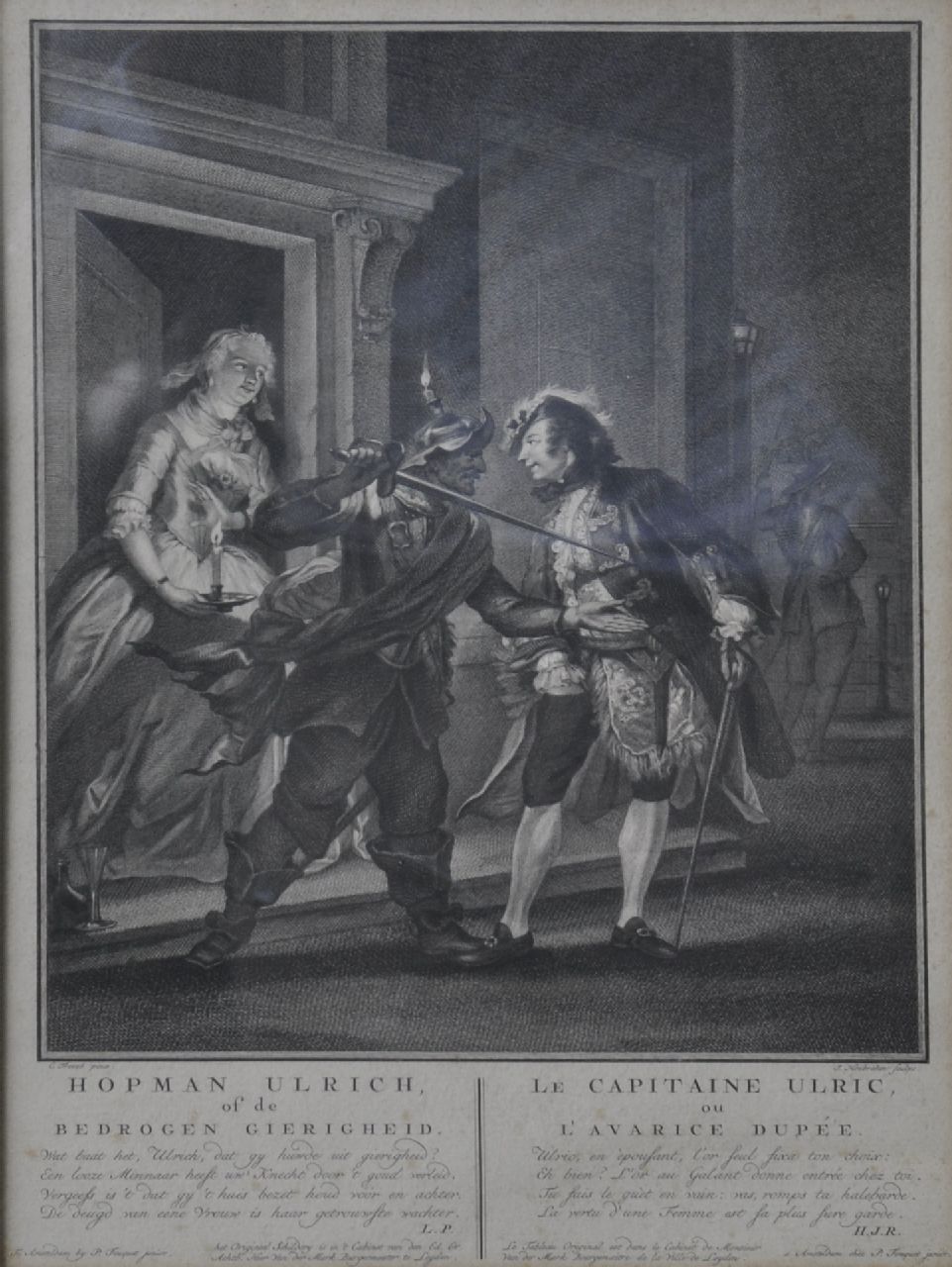 Houbraken J.  | Jacobus 'Jacob' Houbraken, Hopman Ulrich, gravure op papier 27,5 x 38,5 cm