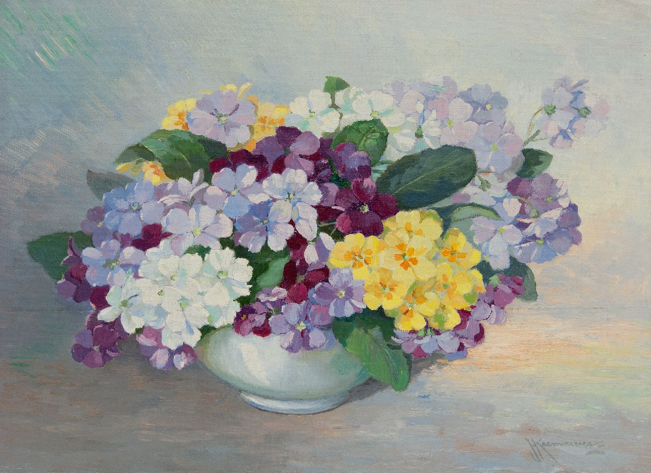 Johan Hendrik Kaemmerer | Spring flowers, oil on canvas, 30.3 x 40.2 cm, signed l.r.