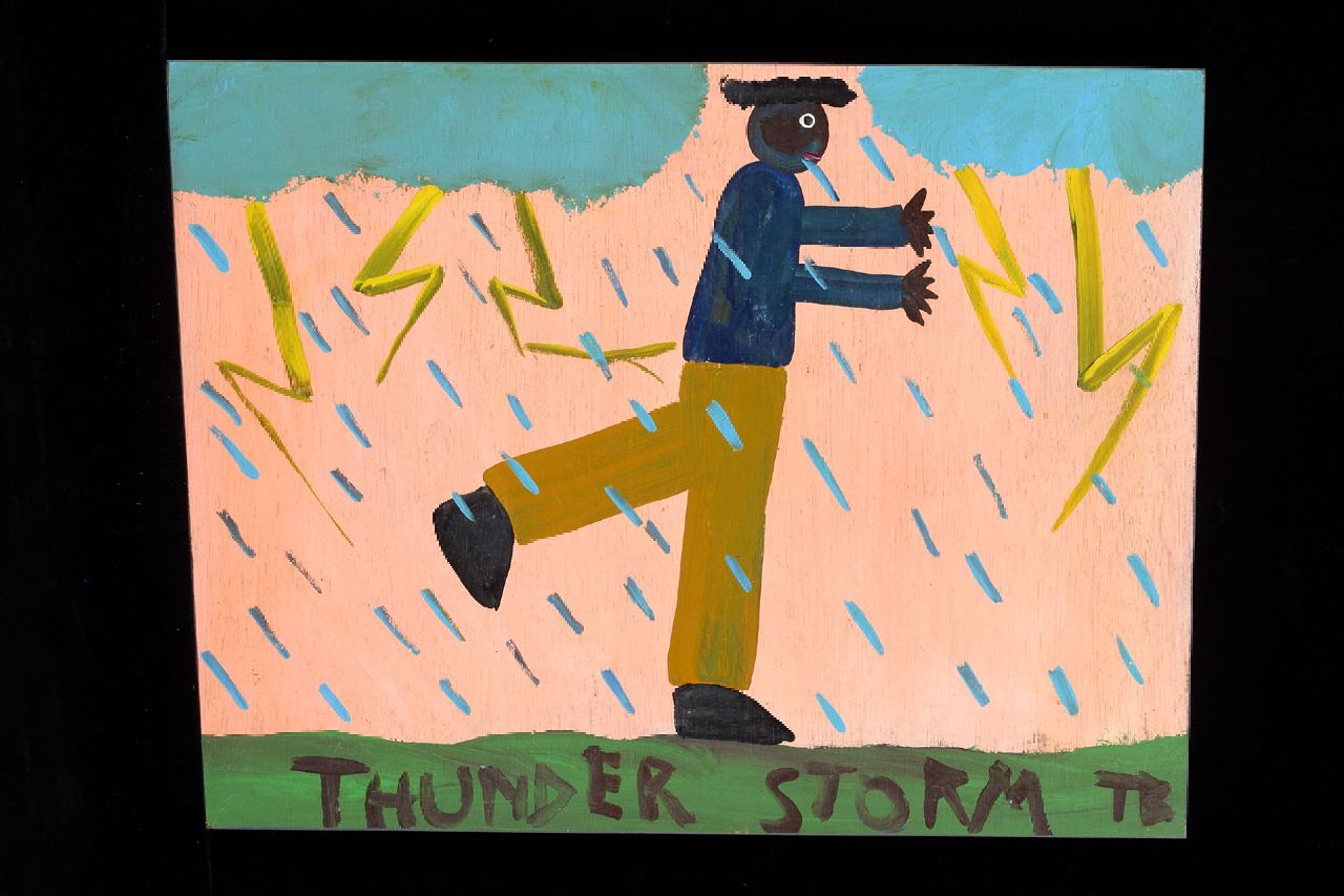 Brown T.  | Timothy 'Tim' Brown, Thunder storm, acryl op paneel 37,0 x 49,0 cm, gesigneerd rechtsonder met initialen