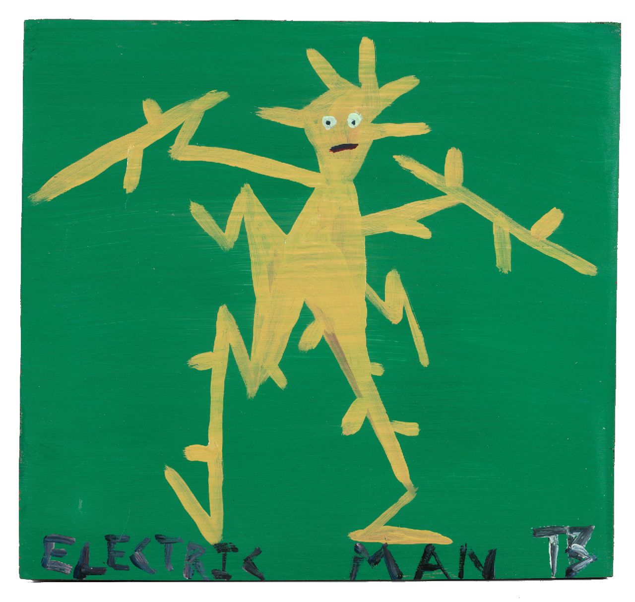 Brown T.  | Timothy 'Tim' Brown, Electric man, acryl op paneel 36,0 x 38,0 cm, gesigneerd rechtsonder met initialen