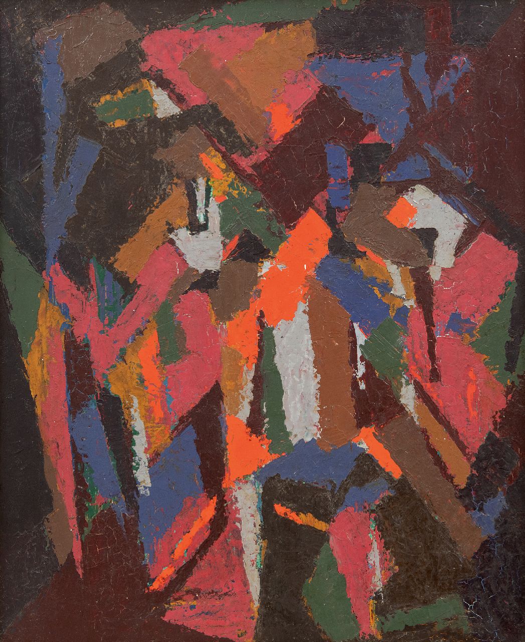 Hunziker F.  | Frieda Hunziker, Compositie, olieverf op doek 45,5 x 37,5 cm, gesigneerd verso en te dateren 1948