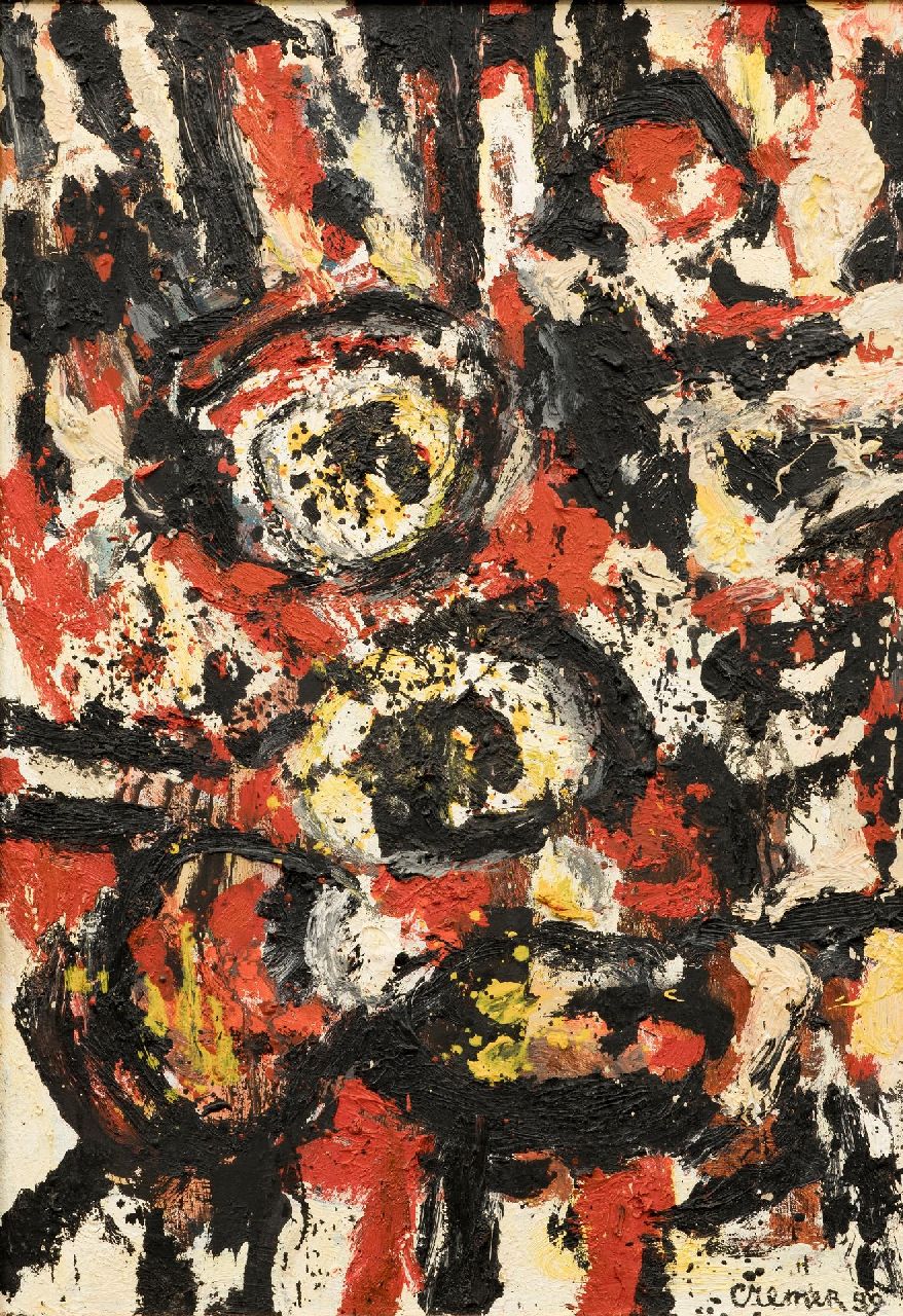 Cremer J.  | Jan Cremer | Schilderijen te koop aangeboden | Zonder titel, olieverf op doek 65,0 x 45,0 cm, gesigneerd rechtsonder en gedateerd '59