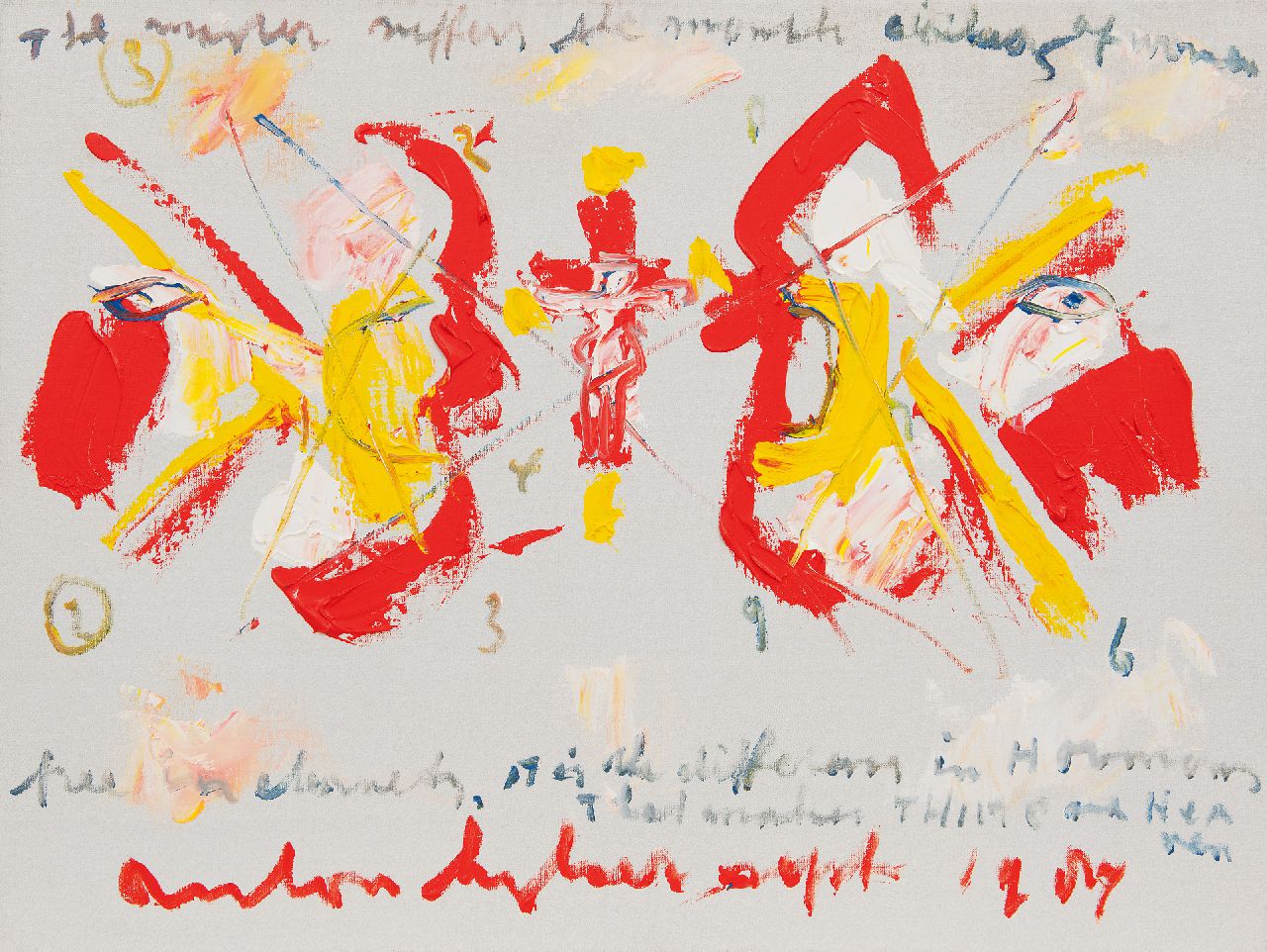 Heyboer A.  | Anton Heyboer | Schilderijen te koop aangeboden | Overleg, acryl op doek 60,0 x 80,2 cm, gesigneerd middenonder en gedateerd 1987