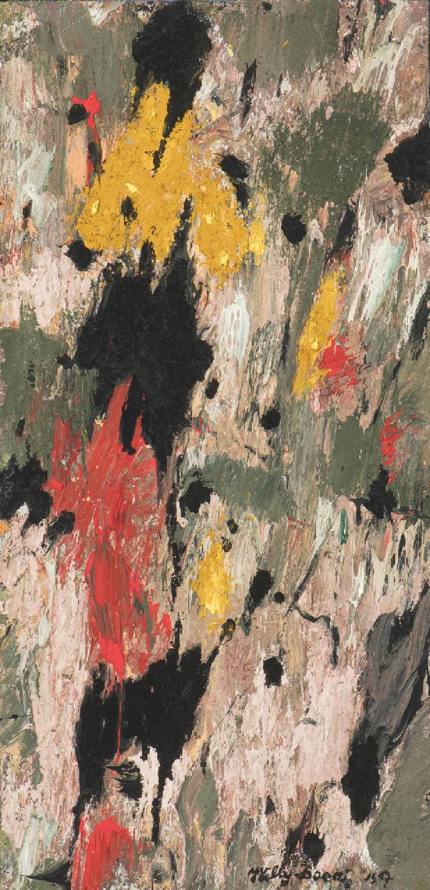 Boers W.H.F.  | 'Willy' Herman Friederich Boers | Schilderijen te koop aangeboden | Stil bewegen, olieverf op masoniet 61,5 x 29,5 cm, gesigneerd rechtsonder en gedateerd '57 Boers W.H.F.  | 'Willy' Herman Friederich Boers | Schilderijen te koop aangeboden | Stil bewegen, olieverf op masoniet 61,5 x 29,5 cm, gesigneerd rechtsonder en gedateerd '57