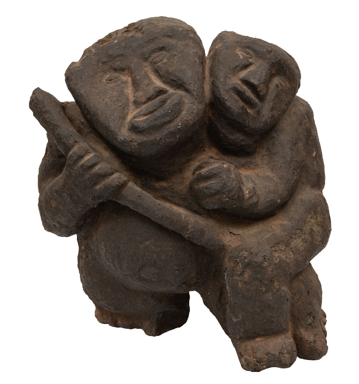 Onbekend   | Onbekend | Beelden en objecten te koop aangeboden | Twee figuren (moeder en kind), keramiek 50,0 x 44,0 cm