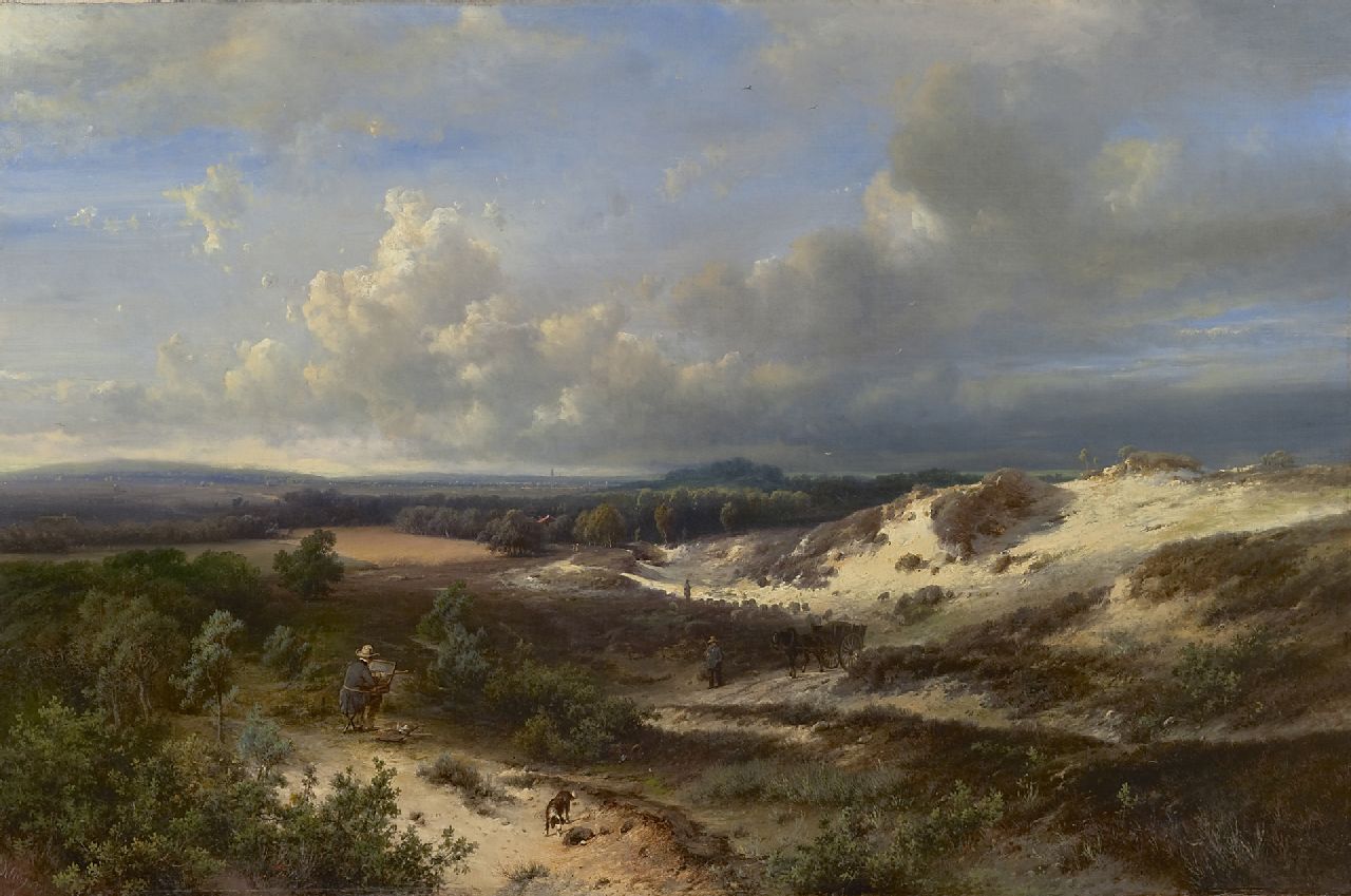 Springer C. en Kluyver P.L.F.   | Cornelis / 'Pieter' Lodewijk Francisco Springer C. en Kluyver P.L.F. | Schilderijen te koop aangeboden | Schilder aan het werk in de duinen bij de zee, olieverf op doek 56,5 x 84,5 cm, gesigneerd linksonder 'Kluyver' en rechtsonder 'C. Springer' Springer C. en Kluyver P.L.F.   | Cornelis / 'Pieter' Lodewijk Francisco Springer C. en Kluyver P.L.F. | Schilderijen te koop aangeboden | Schilder aan het werk in de duinen bij de zee, olieverf op doek 56,5 x 84,5 cm, gesigneerd linksonder 'Kluyver' en rechtsonder 'C. Springer'