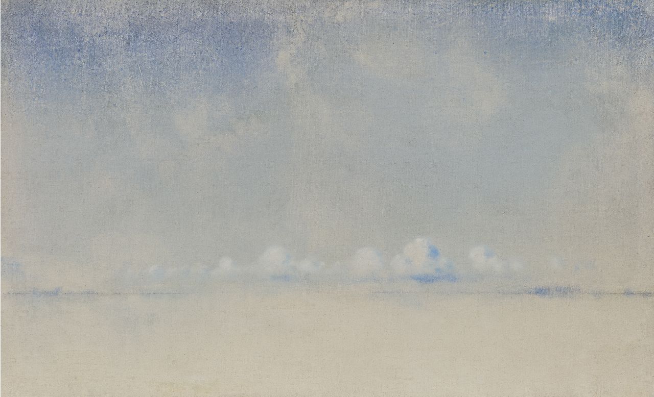 Voerman sr. J. | Jan Voerman sr. | Schilderijen te koop aangeboden | Wolken boven de IJssel bij Hattem, olieverf op doek 46,5 x 75,3 cm, zonder lijst Voerman sr. J. | Jan Voerman sr. | Schilderijen te koop aangeboden | Wolken boven de IJssel bij Hattem, olieverf op doek 46,5 x 75,3 cm, zonder lijst