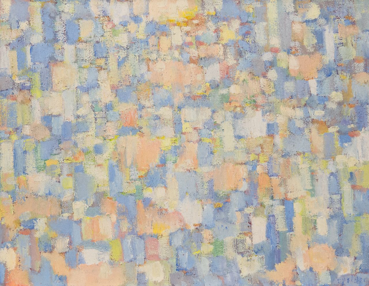 Polder R.C.G. | Rudolph Christiaan Gerrit 'Rudi' Polder | Schilderijen te koop aangeboden | Zonder titel, olieverf op doek 70,4 x 90,2 cm, gesigneerd rechtsonder en ca 1967 Polder R.C.G. | Rudolph Christiaan Gerrit 'Rudi' Polder | Schilderijen te koop aangeboden | Zonder titel, olieverf op doek 70,4 x 90,2 cm, gesigneerd rechtsonder en ca 1967