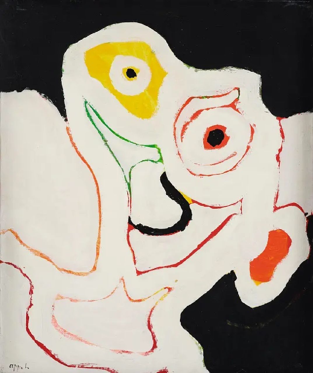 Appel C.K. | Christiaan 'Karel' Appel | Schilderijen te koop aangeboden | Zonder tieten, olieverf op doek 65,0 x 54,0 cm, gesigneerd linksonder Appel C.K. | Christiaan 'Karel' Appel | Schilderijen te koop aangeboden | Zonder tieten, olieverf op doek 65,0 x 54,0 cm, gesigneerd linksonder