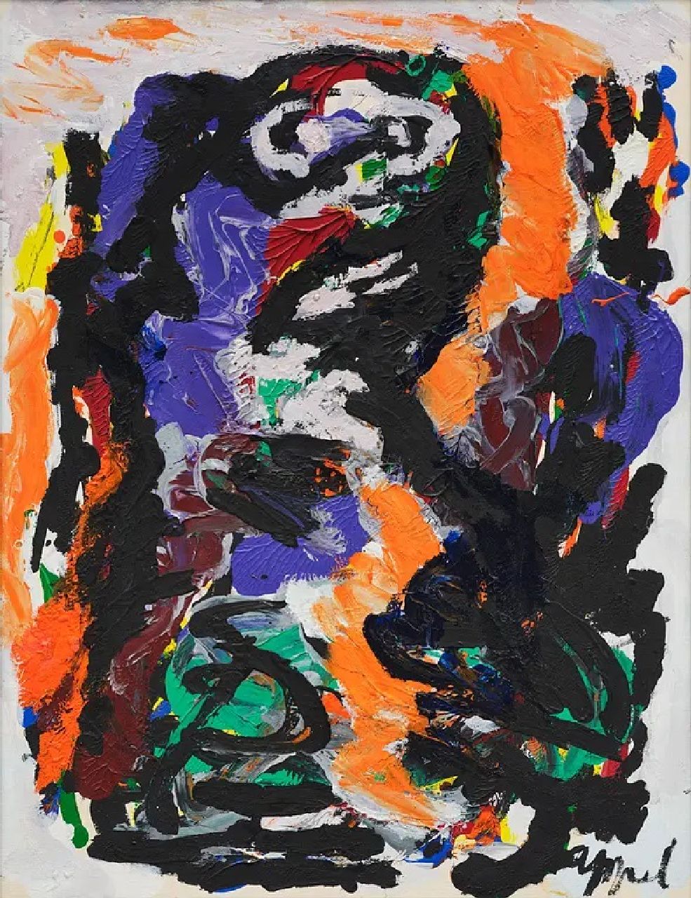 Appel C.K. | Christiaan 'Karel' Appel | Schilderijen te koop aangeboden | Zonder titel, olieverf op papier op doek 68,0 x 52,0 cm, gesigneerd rechtsonder Appel C.K. | Christiaan 'Karel' Appel | Schilderijen te koop aangeboden | Zonder titel, olieverf op papier op doek 68,0 x 52,0 cm, gesigneerd rechtsonder