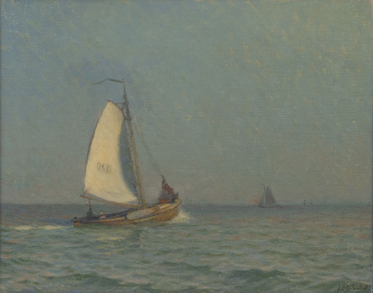 Schotel A.P.  | Anthonie Pieter Schotel | Schilderijen te koop aangeboden | Zomer op de Zuiderzee, olieverf op doek 40,0 x 50,0 cm, gesigneerd rechtsonder