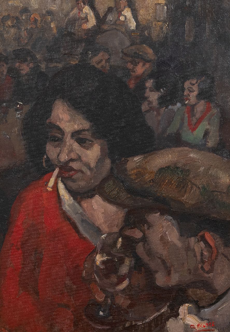 Noltee B.C.  | Bernardus Cornelis 'Cor' Noltee | Schilderijen te koop aangeboden | Danscafé, olieverf op doek 49,9 x 35,0 cm, gesigneerd rechtsonder