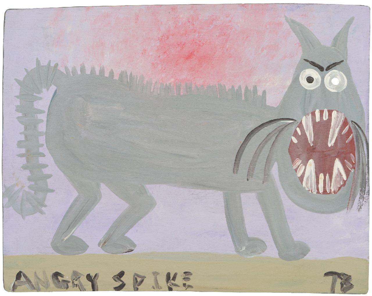 Brown T.  | Timothy 'Tim' Brown | Schilderijen te koop aangeboden | Boze Spike, acryl op hechthout 39,5 x 50,0 cm, gesigneerd rechtsonder met ini en ca 1995