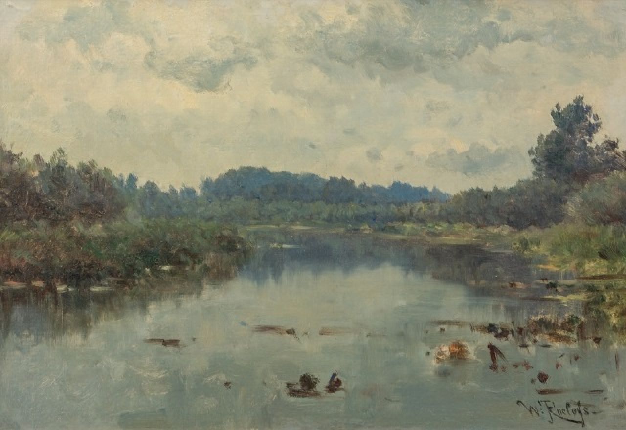 Roelofs W.  | Willem Roelofs | Schilderijen te koop aangeboden | Het Gein, olieverf op doek 30,0 x 44,0 cm, gesigneerd rechtsonder