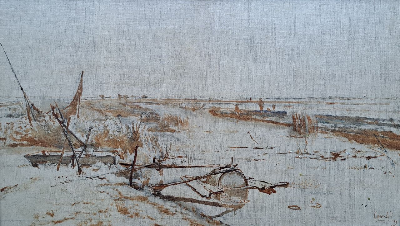 Gabriel P.J.C. | Paul Joseph Constantin 'Constan(t)' Gabriel | Schilderijen te koop aangeboden | Veenlandschap, olieverf op paneel 32,3 x 56,1 cm, gesigneerd rechtsonder en gedateerd '79 Gabriel P.J.C. | Paul Joseph Constantin 'Constan(t)' Gabriel | Schilderijen te koop aangeboden | Veenlandschap, olieverf op paneel 32,3 x 56,1 cm, gesigneerd rechtsonder en gedateerd '79