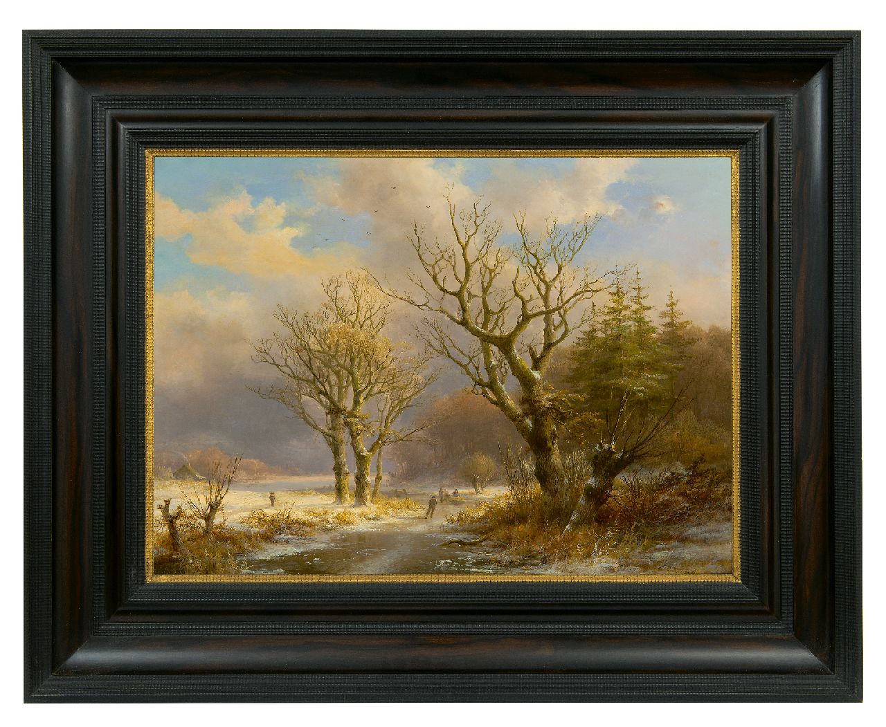 Johann Bernard Klombeck | Paintings for Sale | A wooded winter ...