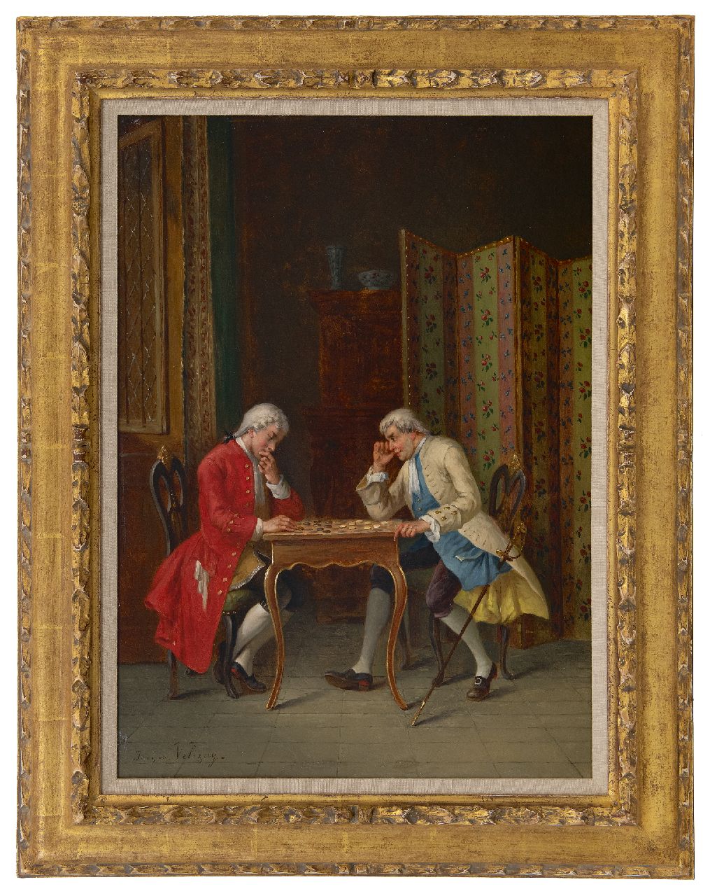 Velizay J.  | Jacques Velizay | Schilderijen te koop aangeboden | De dampartij, olieverf op paneel 54,0 x 39,7 cm, gesigneerd linksonder en zonder lijst