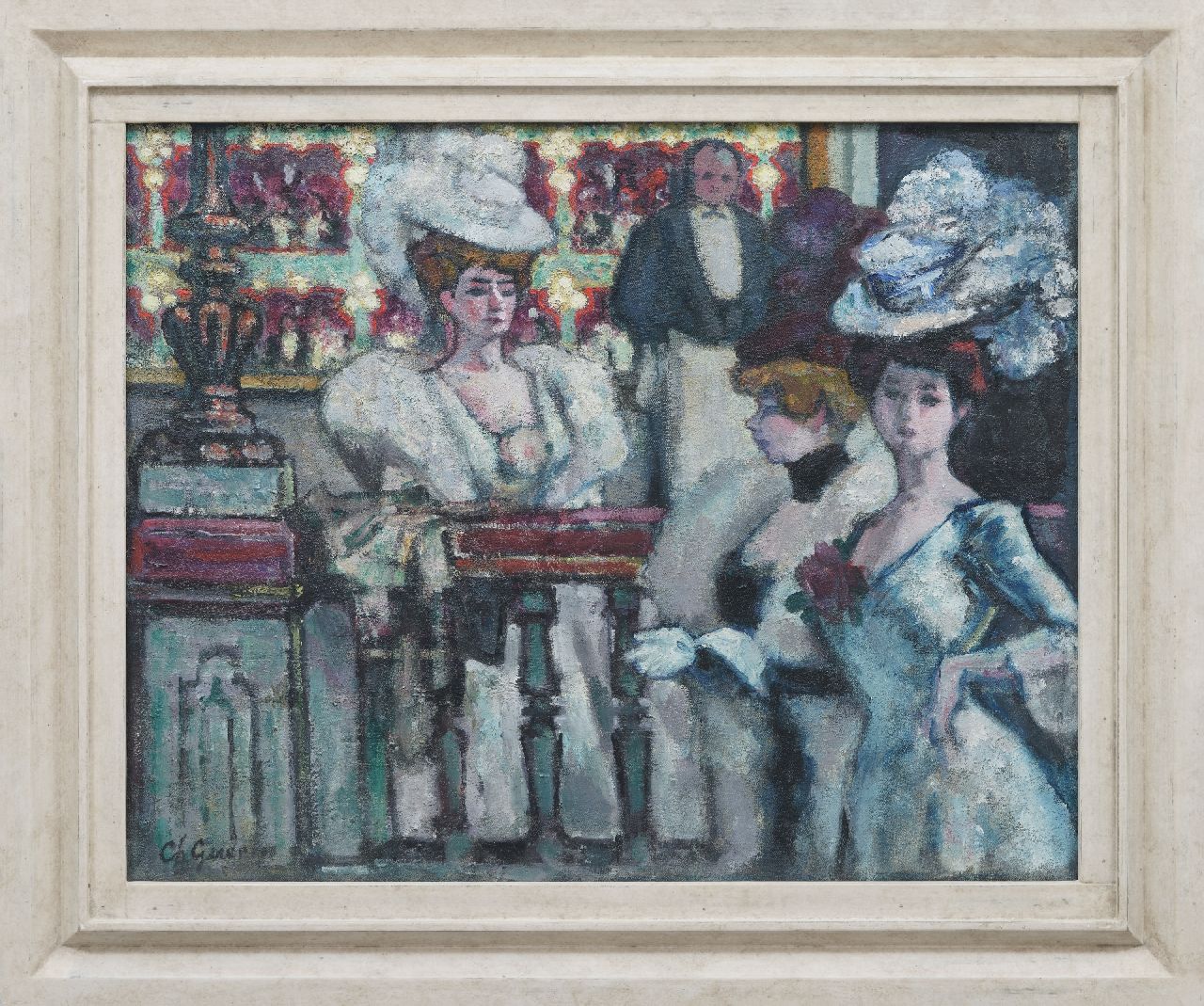 Guérin Ch.F.P.  | Charles François Prosper Guérin | Schilderijen te koop aangeboden | Cocottes, olieverf op doek 64,9 x 81,0 cm, gesigneerd linksonder