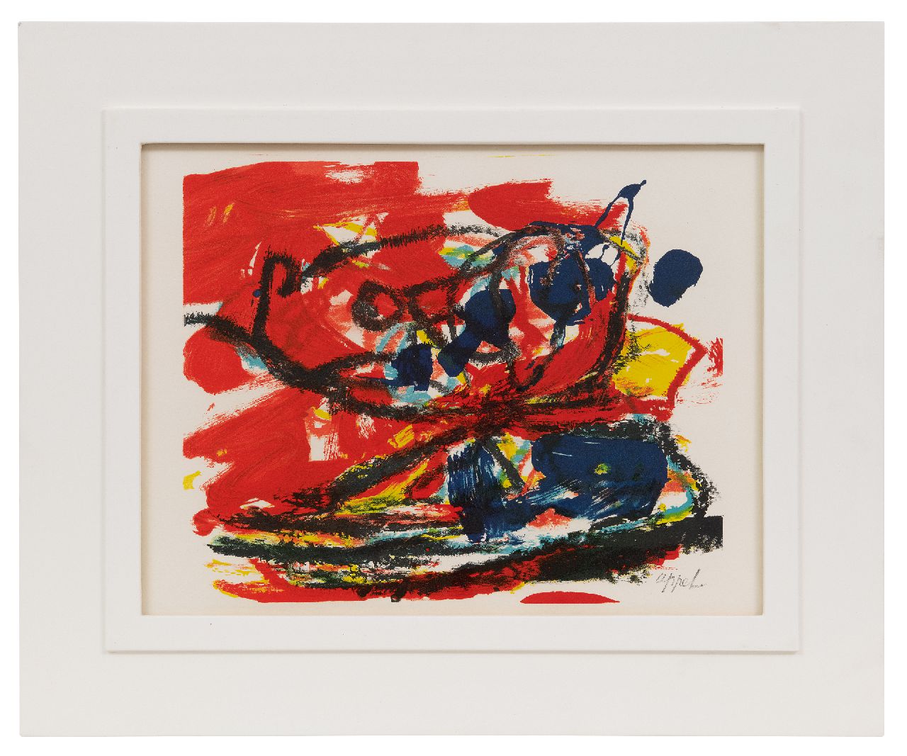 Appel C.K.  | Christiaan 'Karel' Appel | Grafiek te koop aangeboden | Musique Barbare (litho), litho 28,0 x 37,5 cm, gesigneerd rechtsonder (in de steen) en te dateren 1963