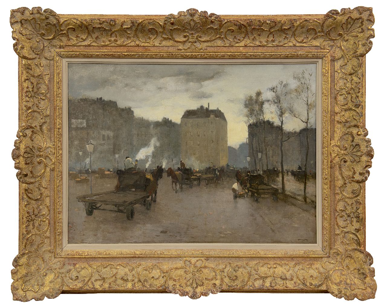 Wenning IJ.H.  | IJpe Heerke 'Ype' Wenning | Schilderijen te koop aangeboden | Bedrijvigheid op een stadskade, olieverf op doek 50,5 x 70,6 cm, gesigneerd rechtsonder