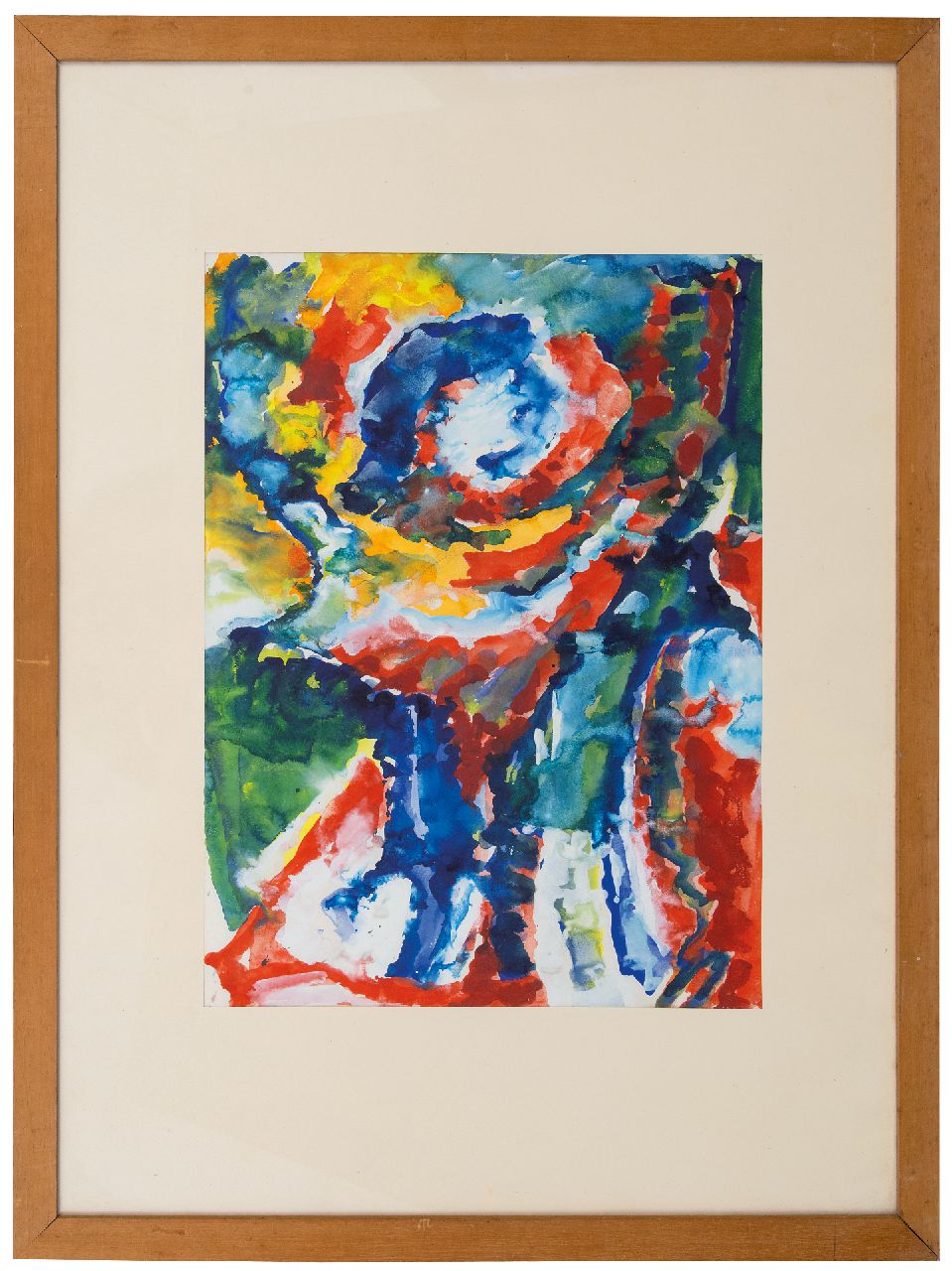 Hunziker F.  | Frieda Hunziker, Compositie I, gouache op papier 51,3 x 38,8 cm, te dateren ca. 1965