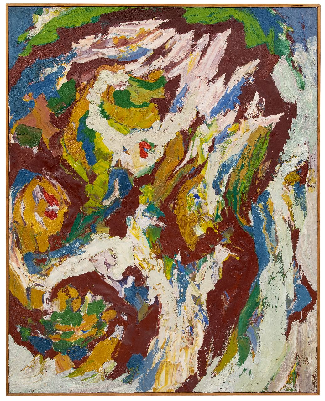 Hunziker F.  | Frieda Hunziker, Compositie, olieverf op doek 124,9 x 100,1 cm, te dateren 1961