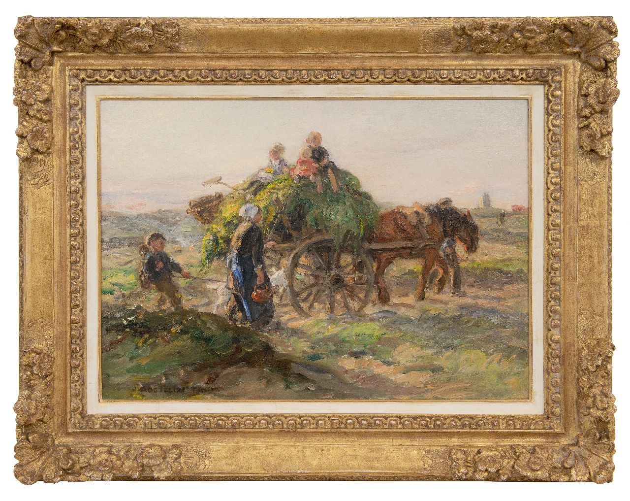 Zoetelief Tromp J. | Johannes 'Jan' Zoetelief Tromp | Schilderijen te koop aangeboden | Huiswaarts met het gezin, Katwijk, olieverf op doek 40,2 x 56,5 cm, gesigneerd linksonder en verso Zoetelief Tromp J. | Johannes 'Jan' Zoetelief Tromp | Schilderijen te koop aangeboden | Huiswaarts met het gezin, Katwijk, olieverf op doek 40,2 x 56,5 cm, gesigneerd linksonder en verso