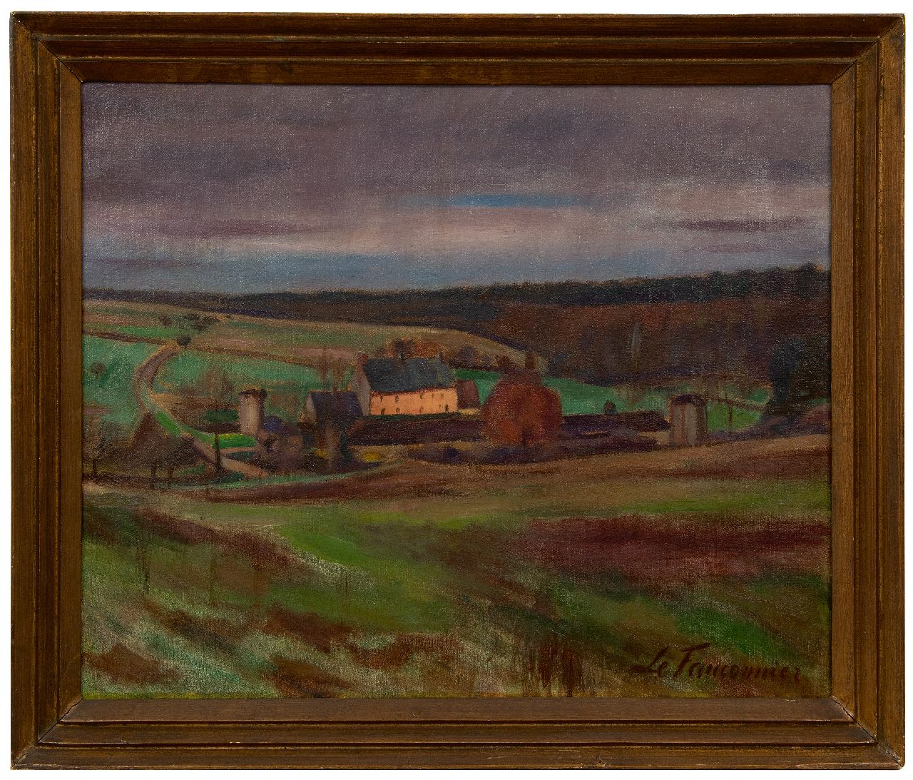 Fauconnier H.V.G. Le | 'Henri' Victor Gabriel Le Fauconnier | Schilderijen te koop aangeboden | Landschap Grosrouvres, Frankrijk, olieverf op doek 60,1 x 73,4 cm, gesigneerd rechtsonder en verso en verso gedateerd 1939