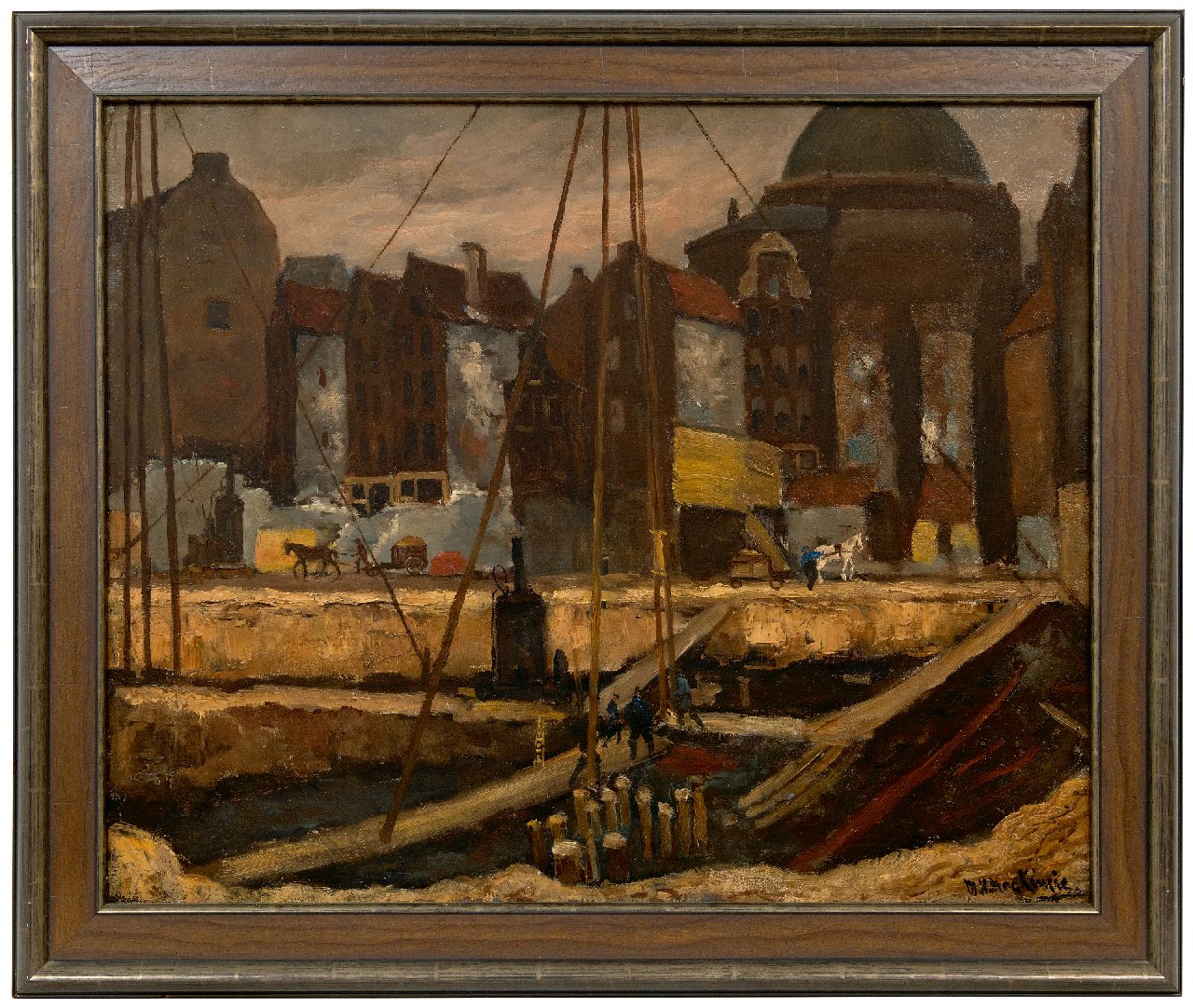 Mackenzie M.H.  | Marie Henri Mackenzie, Bouwput te Amsterdam, olieverf op doek 65,0 x 80,0 cm, gesigneerd rechtsonder
