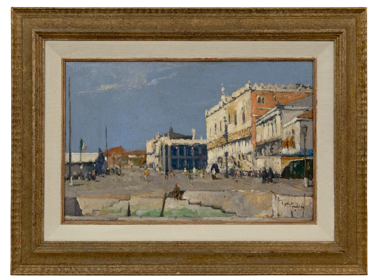 Vlist L. van der | Leendert van der Vlist | Schilderijen te koop aangeboden | Venetië, olieverf op doek 32,8 x 50,4 cm, gesigneerd rechtsonder en gedateerd '24