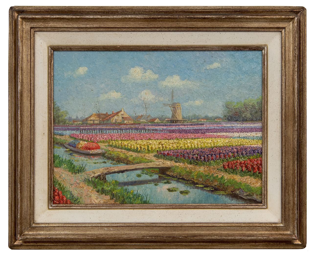 Fels C.L.  | Cornelis Lambertus Fels | Schilderijen te koop aangeboden | Bollenvelden, olieverf op doek 30,3 x 40,3 cm, gesigneerd rechtsonder