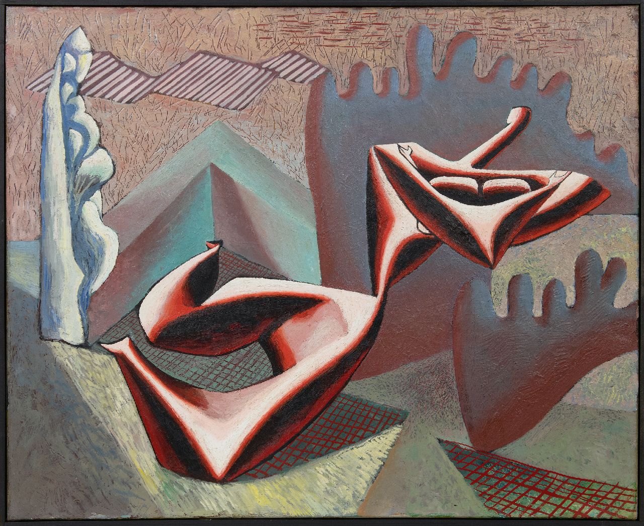 Kersten W.W.  | Willem Wander 'Wim' Kersten, Rode figuur, olieverf op doek 75,3 x 92,3 cm, gesigneerd op spieraam en te dateren ca. 1948