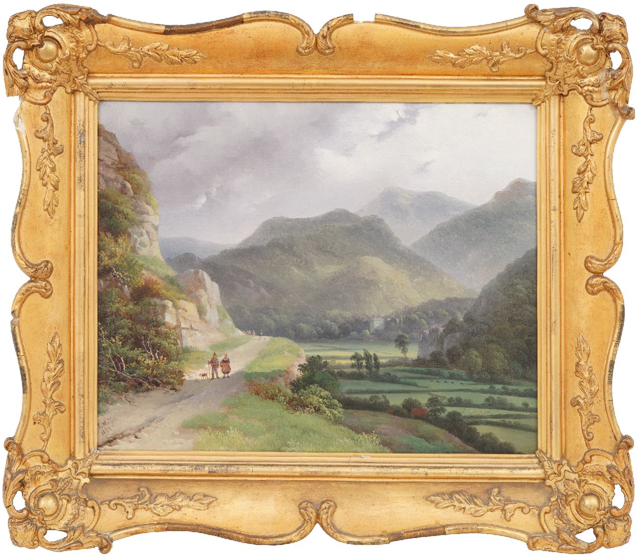 Meijer J.H.L.  | Johan Hendrik 'Louis' Meijer, Berglandschap, olieverf op paneel 26,0 x 34,6 cm, gesigneerd linksonder en gedateerd 1833