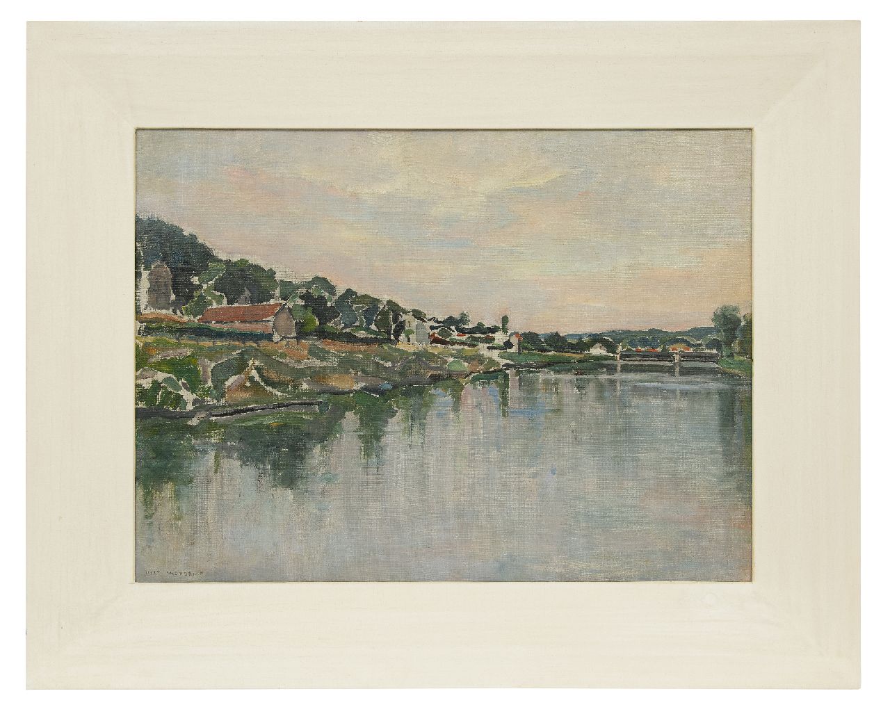 Mondriaan P.C.  | Pieter Cornelis 'Piet' Mondriaan, De oever van de Seine, olieverf op doek 54,2 x 73,1 cm, gesigneerd linksonder en te dateren 1931