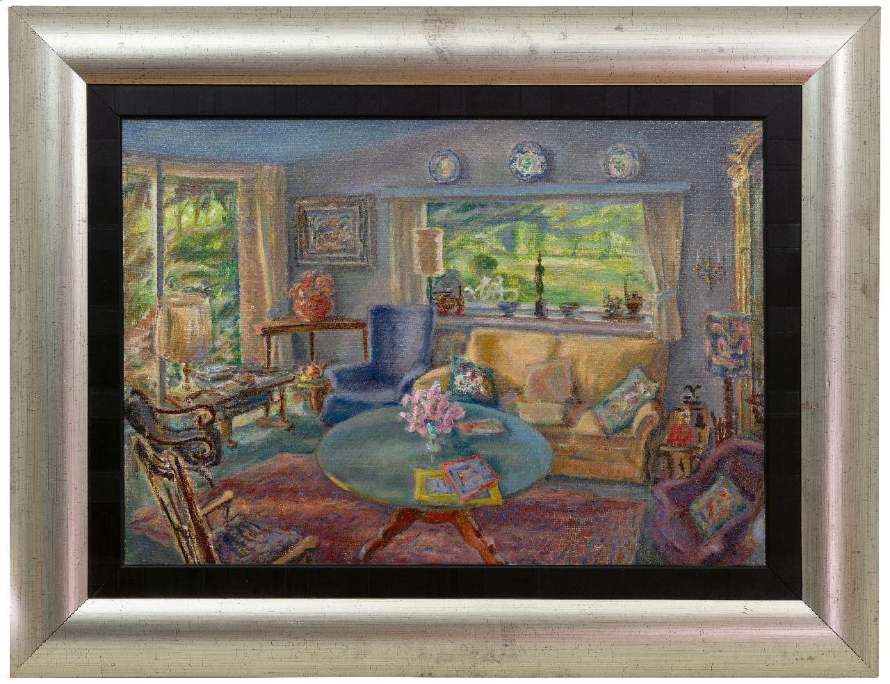 Sluijters jr. J.  | Jan Sluijters jr. | Schilderijen te koop aangeboden | Interieur van de kunstenaar, olieverf op doek 45,1 x 65,1 cm