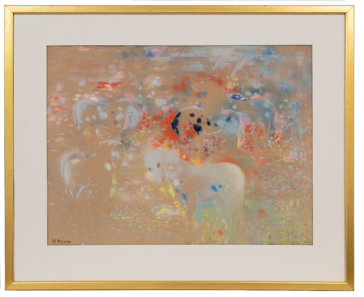 Klein F.F.A. | Friedrich Franz Albert 'Frits' Klein | Aquarellen en tekeningen te koop aangeboden | Chevaux dans un paysage, pastel op papier 48,4 x 63,7 cm, gesigneerd linksonder Klein F.F.A. | Friedrich Franz Albert 'Frits' Klein | Aquarellen en tekeningen te koop aangeboden | Chevaux dans un paysage, pastel op papier 48,4 x 63,7 cm, gesigneerd linksonder