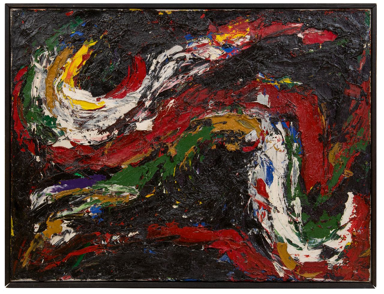 Romijn G.A.M.  | Gustavus Adrianus Maria 'Gust' Romijn | Schilderijen te koop aangeboden | Komposition, olieverf op doek 60,5 x 79,8 cm, gesigneerd verso en verso gedateerd '58