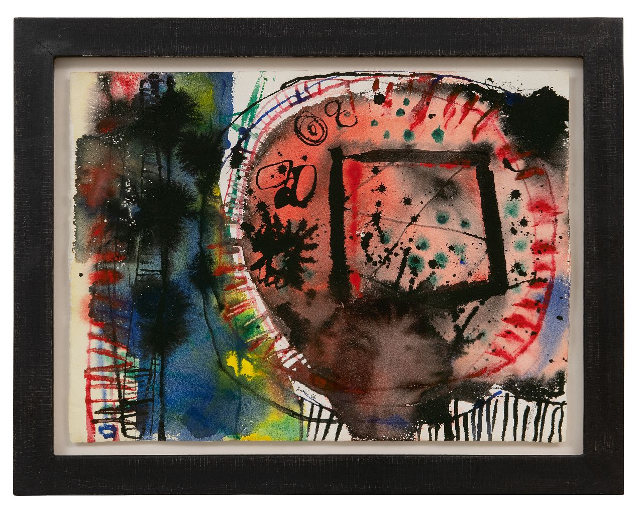 Rustin J.  | Jean Rustin | Aquarellen en tekeningen te koop aangeboden | Zonder titel, inkt en aquarel op papier 28,5 x 38,3 cm, gesigneerd middenonder en gedateerd '64