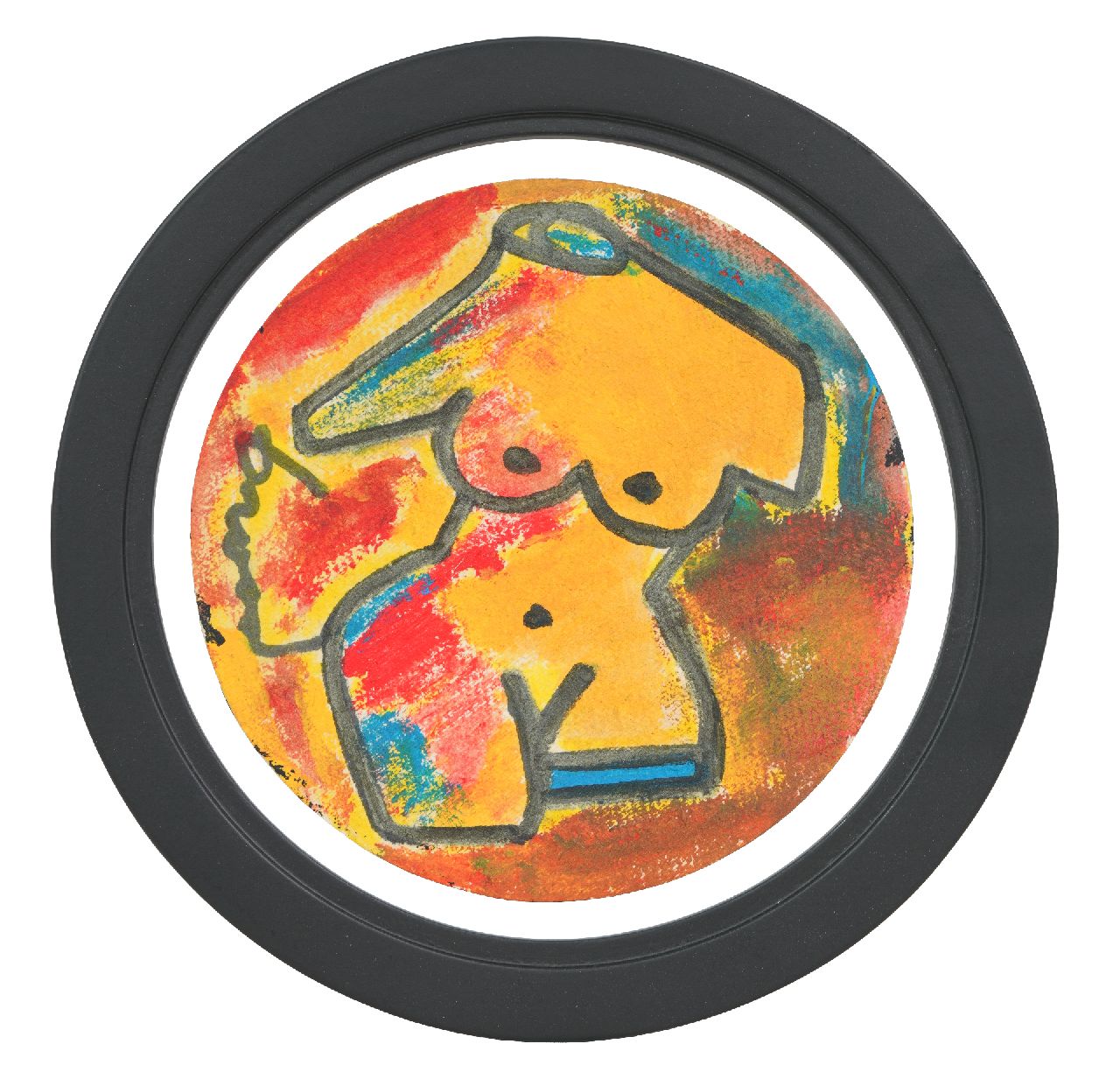 Brood H.  | Herman Brood |  te koop aangeboden | Bierviltje (27725), gesigneerd links van het midden