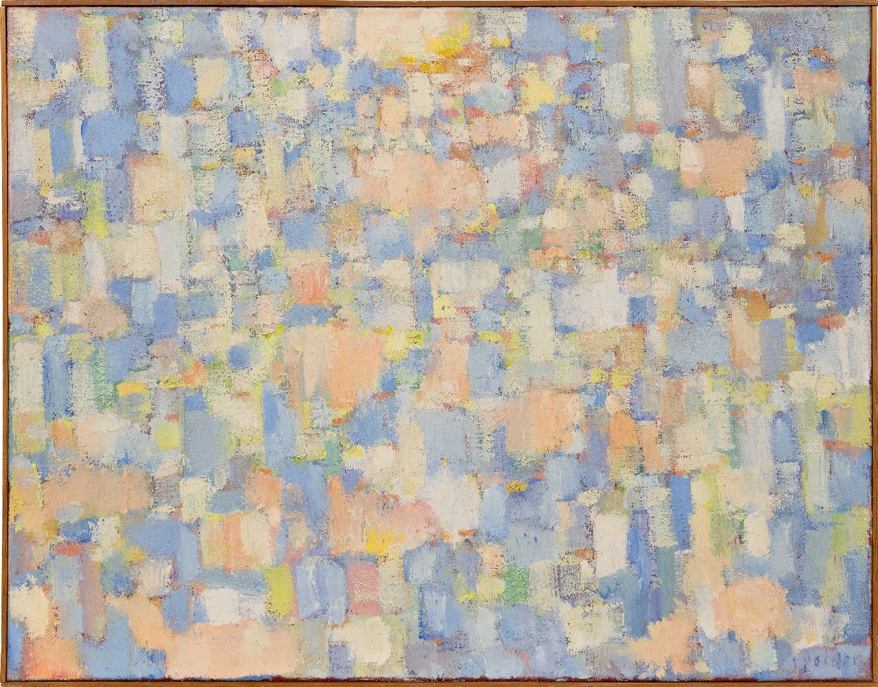 Polder R.C.G. | Rudolph Christiaan Gerrit 'Rudi' Polder | Schilderijen te koop aangeboden | Zonder titel, olieverf op doek 70,4 x 90,2 cm, gesigneerd rechtsonder en ca 1967 Polder R.C.G. | Rudolph Christiaan Gerrit 'Rudi' Polder | Schilderijen te koop aangeboden | Zonder titel, olieverf op doek 70,4 x 90,2 cm, gesigneerd rechtsonder en ca 1967