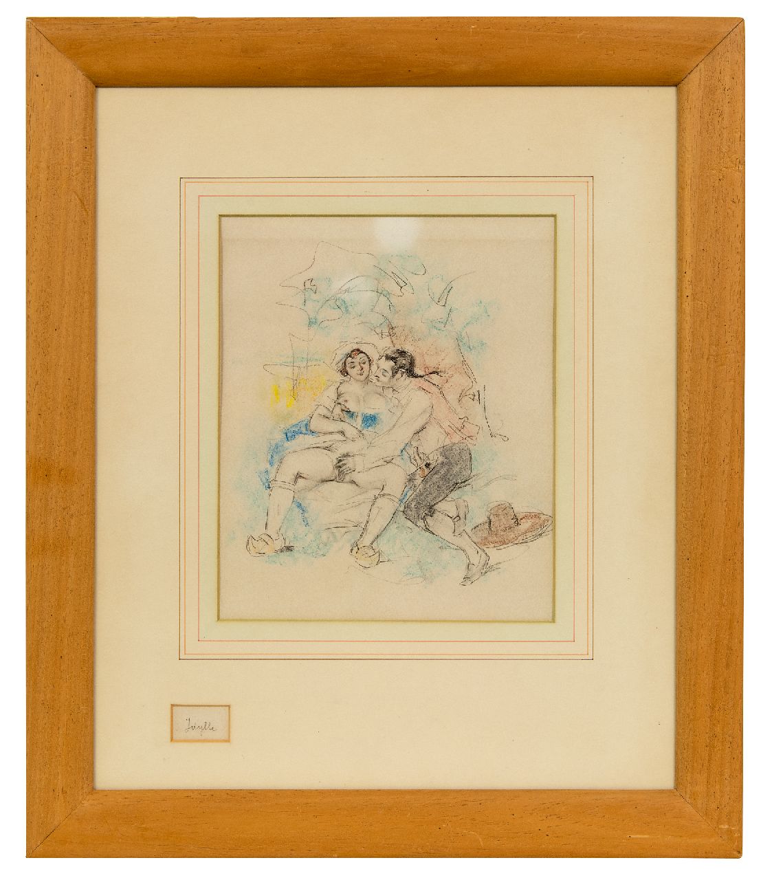 Poulton T.L.  | Thomas Leycester 'Tom' Poulton, Idylle, kleurpotlood op papier 21,5 x 18,0 cm