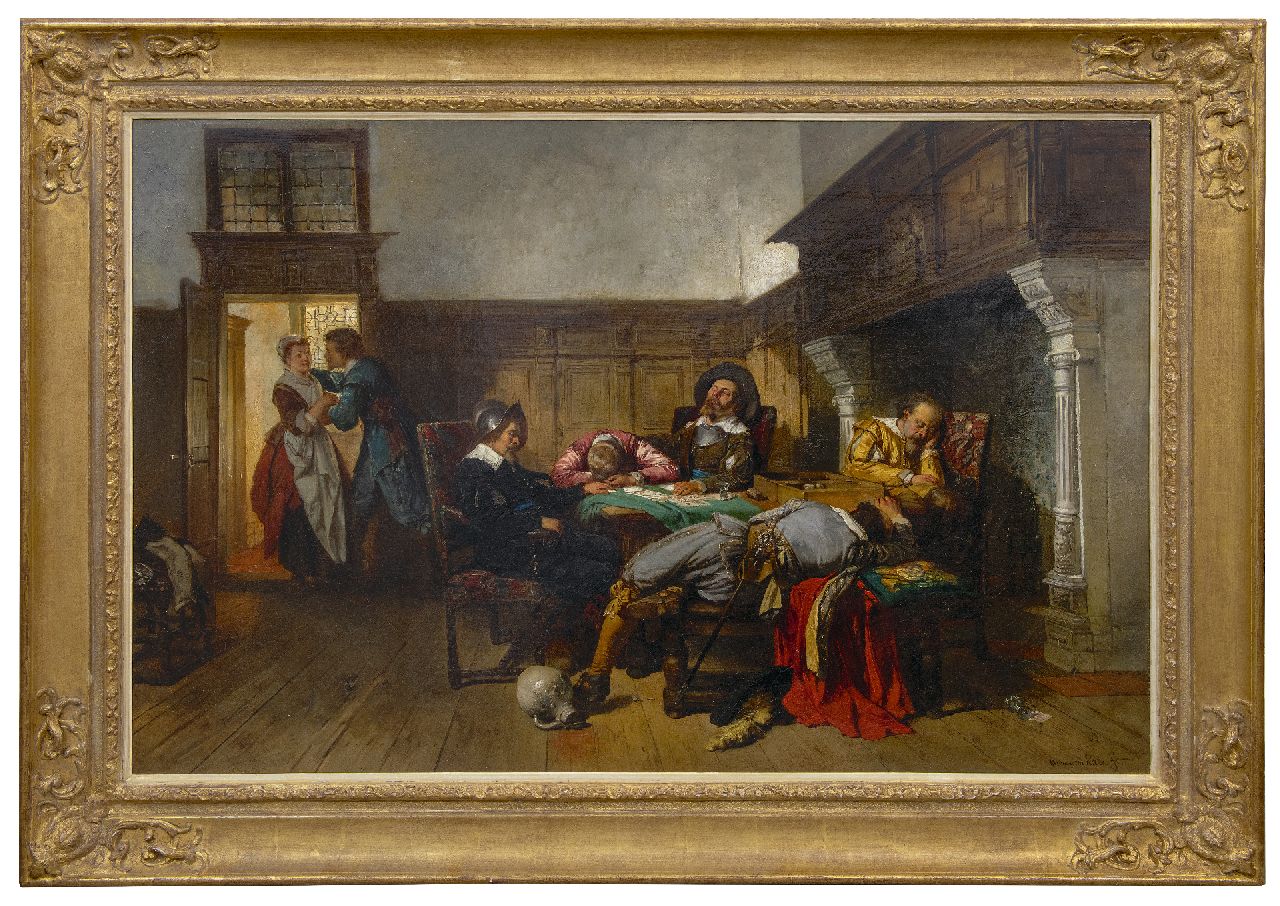 Kate H.F.C. ten | 'Herman' Frederik Carel ten Kate, De liefde is wakker als anderen slapen, olieverf op doek 76,2 x 115,4 cm, gesigneerd rechtsonder