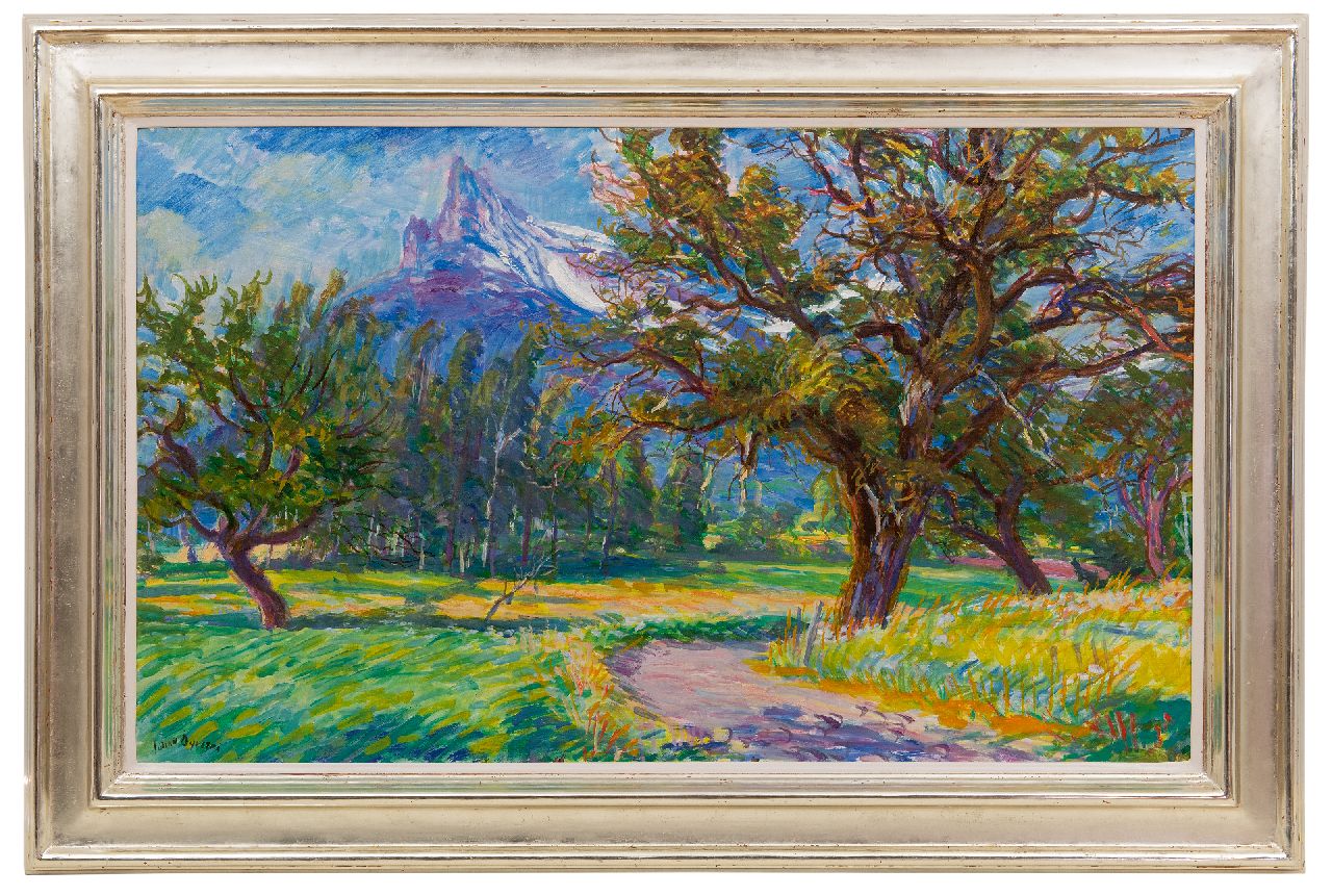 Dijkstra J.  | Johannes 'Johan' Dijkstra | Schilderijen te koop aangeboden | Zonnig berglandschap, olieverf op doek 60,0 x 100,0 cm, gesigneerd linksonder