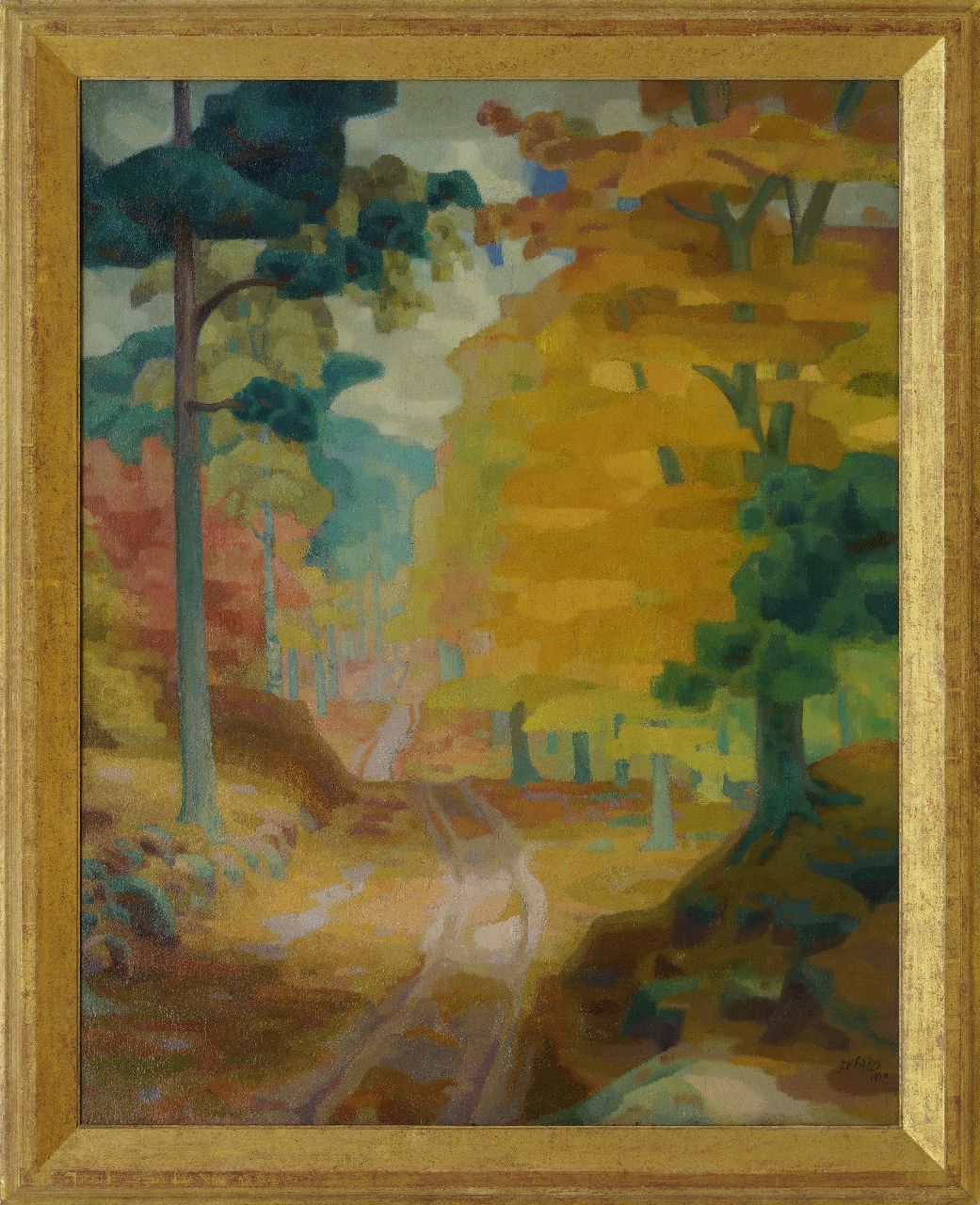 Fekkes J.H.  | Johannes Hendricus 'Jan' Fekkes | Schilderijen te koop aangeboden | Boslaantje, olieverf op doek 120,3 x 94,8 cm, gesigneerd rechtsonder en gedateerd 1920