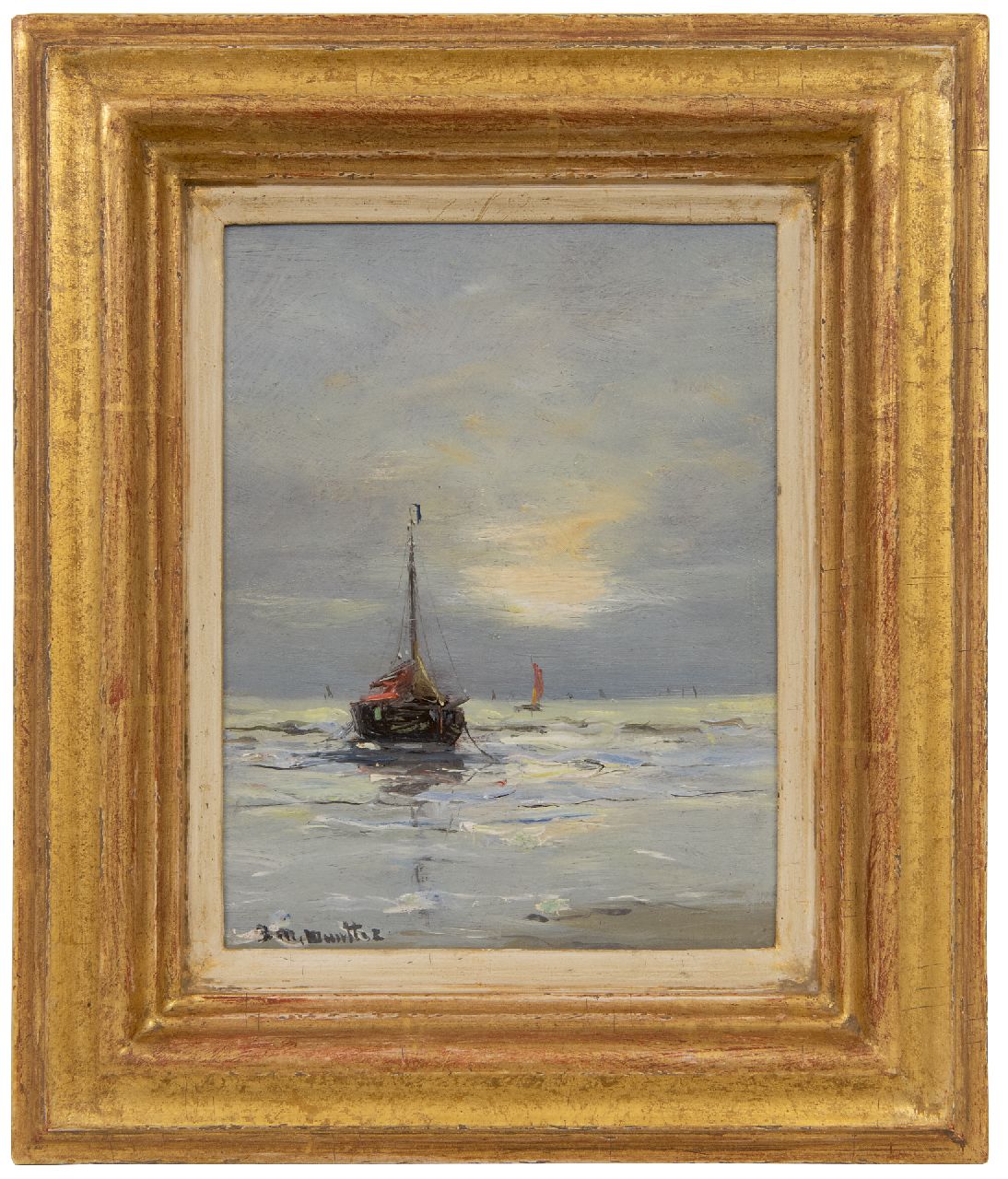 Munthe G.A.L.  | Gerhard Arij Ludwig 'Morgenstjerne' Munthe | Schilderijen te koop aangeboden | Avondstemming, olieverf op schildersboard 19,9 x 14,9 cm, gesigneerd linksonder