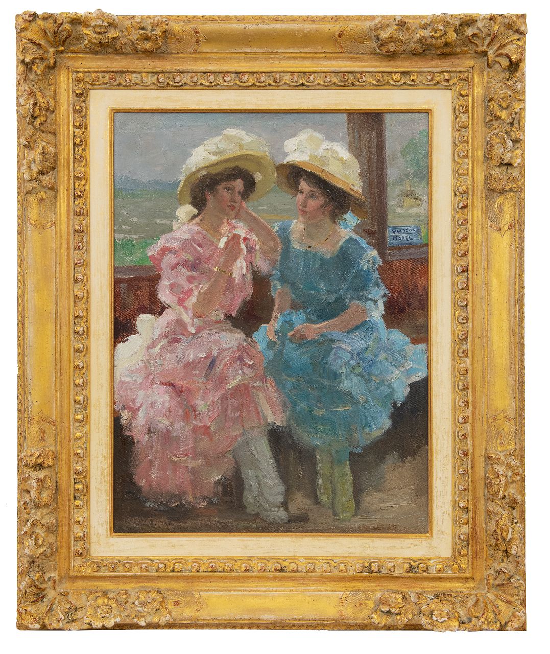 Vaarzon Morel W.F.A.I. | Wilhelm Ferdinand Abraham Isaac 'Willem' Vaarzon Morel | Schilderijen te koop aangeboden | Op de veerboot, olieverf op doek 50,8 x 38,3 cm, gesigneerd rechts van het midden Vaarzon Morel W.F.A.I. | Wilhelm Ferdinand Abraham Isaac 'Willem' Vaarzon Morel | Schilderijen te koop aangeboden | Op de veerboot, olieverf op doek 50,8 x 38,3 cm, gesigneerd rechts van het midden